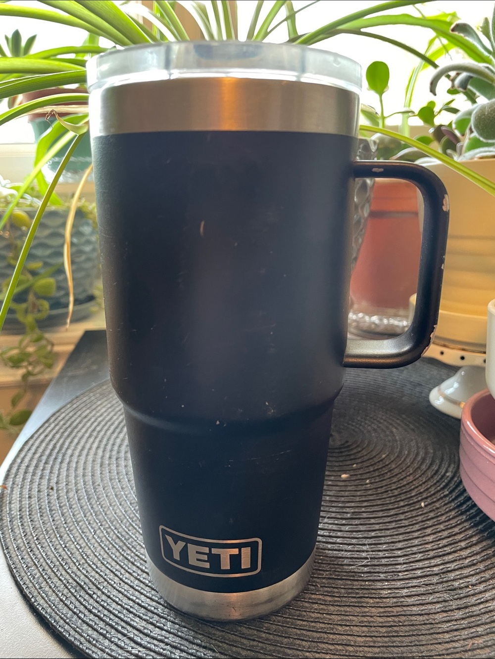 Yeti Black Stainless Insulated Travel Mug with Handle
